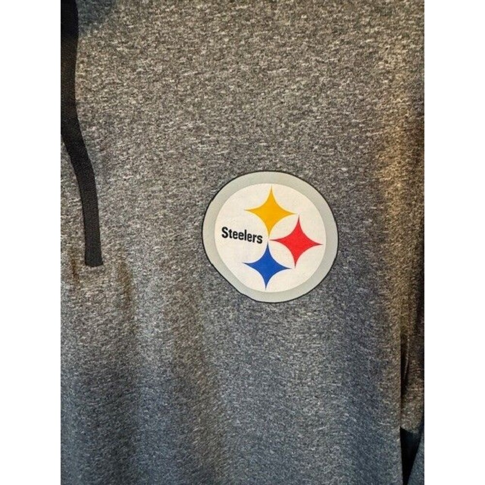 Pittsburgh Steelers Pullover 1/4 Zip Heather Gray‎ NFL Team Apparel SML Sleeve - Picture 3 of 13